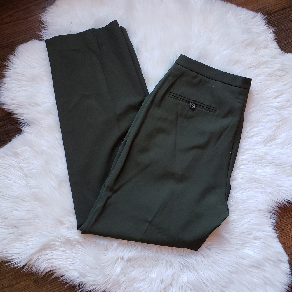 Lauren Ralph Lauren Olive Green Wool-blend Slacks size 10(86)